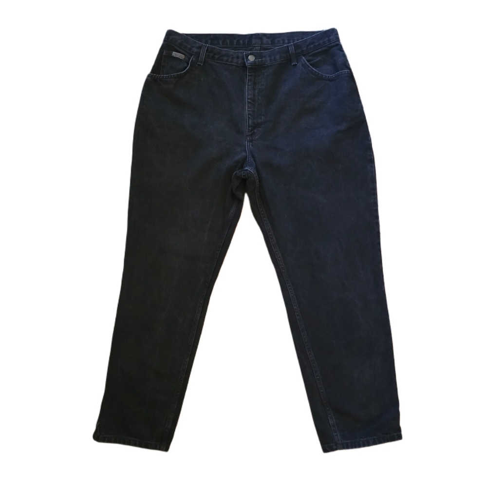 Wrangler Women's Black Denim Jeans Relaxed Straight Size 18x30